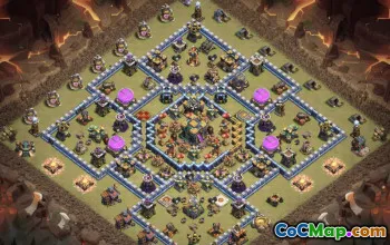 COC Town Hall 14 Baslayouter: Krig, jordbruk och trofékartor #14712