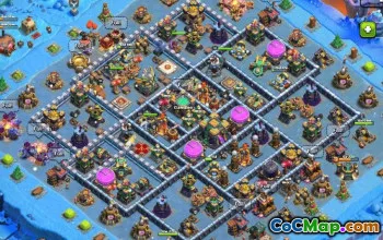 COC Town Hall 14 Baslayouter: Krig, jordbruk, Trophy Maps #15444