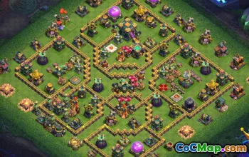 CoC Town Hall 14 Dispositions de base : cartes de guerre, de maison et de trophées #16463