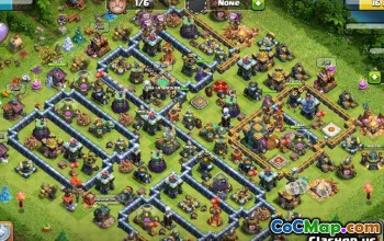 Tòa thị chính Coc 14 Bố cục cơ sở: Chiến tranh, Bản đồ lai & Home #13670