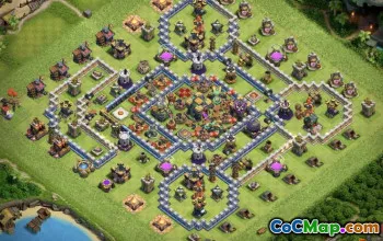 Layouts base da prefeitura de CoC 14: Guerra, Troféu e Mapas de Casa #13301