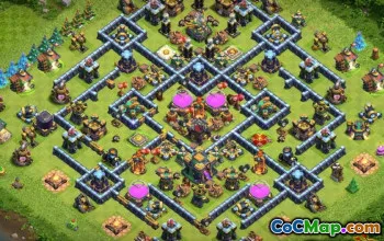 Tòa thị chính Coc 14 Bố cục cơ sở: Chiến tranh, Trophy & Home Maps #13542