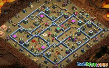 COC Town Hall 14 Base Düzenleri: Savaş, Kupa ve Ev Haritaları #13918