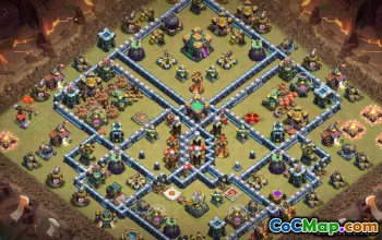 COC Town Hall 14 Base Düzenleri: Savaş, Kupa ve Ev Haritaları #14125