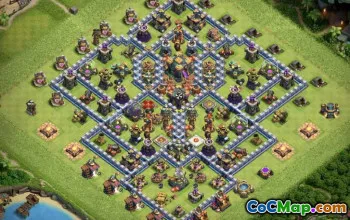 COC Town Hall 14 Base Düzenleri: Savaş, Kupa ve Ev Haritaları #14264