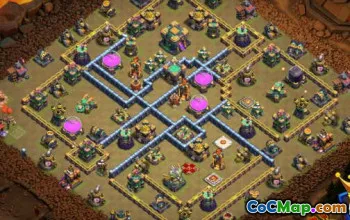 COC Town Hall 14 Base Düzenleri: Savaş, Kupa ve Ev Haritaları #14538