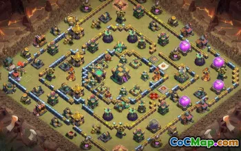 COC Town Hall 14 Base Düzenleri: Savaş, Kupa ve Ev Haritaları #14792