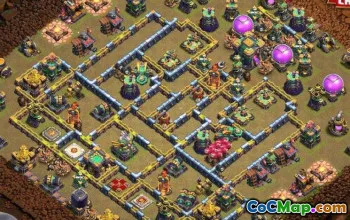 COC Town Hall 14 Base Düzenleri: Savaş, Kupa ve Ev Haritaları #14902