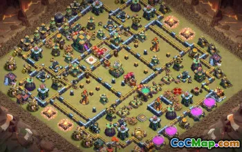 COC Town Hall 14 Base Düzenleri: Savaş, Kupa ve Ev Haritaları #15107
