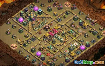 COC Town Hall 14 Base Düzenleri: Savaş, Kupa ve Ev Haritaları #15948