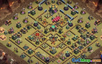 COC Town Hall 14 Base Düzenleri: Savaş, Kupa ve Ev Haritaları #16041