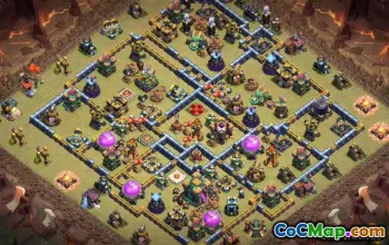 Tòa thị chính Coc 14 Bố cục: Nông nghiệp, Trophy & Home Base Maps #13565