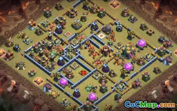 COC市政厅14布局：家庭，战争基地和地图＃13474