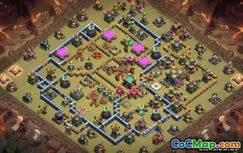 COC Town Hall 14 Düzenleri: Ev, Savaş ve Kupa Üssü #14657