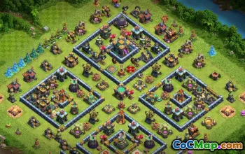 COC Town Hall 14 Düzenler: Ev, Savaş ve Kupa Üssü için Haritalar #15301
