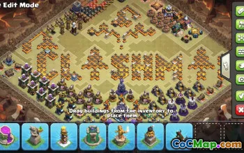 CoC Town Hall 15 Base Layouts & Clickable Map | Funny & Progressful #31038