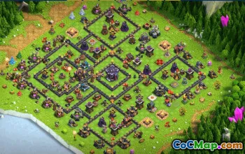 CoC Town Hall 15 Base Layouts & Map Links | War & Trophy Designs #33073