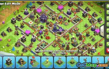 CoC Town Hall 15 Base Layouts & Map | War & Home Village Designs #27587