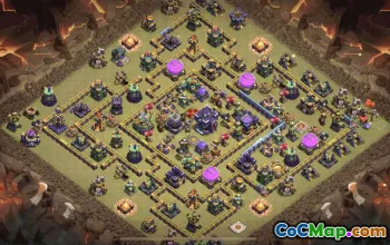 CoC Town Hall 15 Base Layouts & Map - War & Trophy Designs #31011