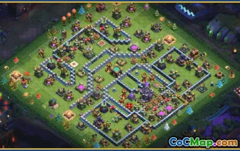 CoC Town Hall 15 Base Layouts & Map | War, Trophy, Home Village #28860
