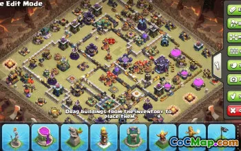 CoC Town Hall 15 Base Layouts & Maps | Home, Trophy, War #32429
