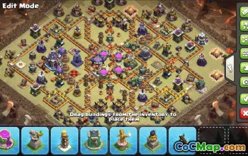 CoC Town Hall 15 Base Layouts & Maps | War, Farming, Trophy #31452