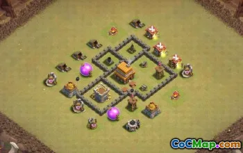 COC टाउन हॉल 4 बेस लेआउट: खेती, युद्ध और ट्रॉफी मैप्स #15266