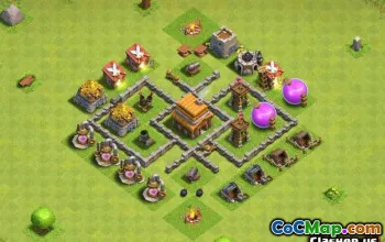 COC टाउन हॉल 4 बेस लेआउट: होम, वॉर एंड ट्रॉफी मैप्स #14042