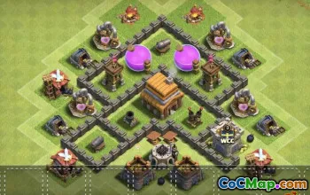 Coc Town Hall 4 Układy i mapy rolnicze #13150