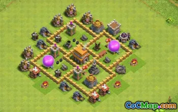 Tòa thị chính Coc 5 Bố cục cơ sở: Nông nghiệp, Trophy & War Maps #15380