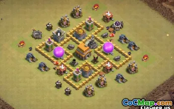 Primăria COC 5 Aspecte de bază: Hărți de casă, război și trofeu #14243