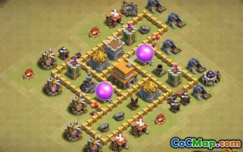 Coc Town Hall 5 Układy podstawowe: hybryda, rolnictwo, mapy trofeów #14070