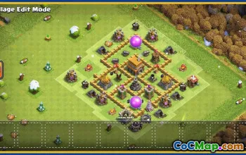 CoC Town Hall 5 Base Layouts & Maps | Trophy, War & Home Village #30163