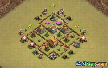 Tòa thị chính Coc 5 Bố cục cơ sở: Chiến tranh, Trophy & Nông nghiệp #14463