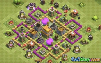 CoC Town Hall 6 Base Layouts: Farming, Trophy & Links #17247