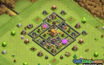 COC Town Hall 6 Layouts: Farming, Trophy & War Maps # 13993