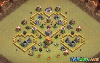 Coc Town Hall 6 Basislayouts: Lustige, Kriegs- und Trophäenkarten #15121