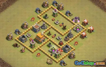 COC Town Hall 6 Baslayouter: Hem, Trophy, War Maps #15133