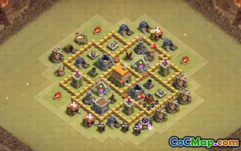 COC Town Hall 6 Baslayouter: Hem, Trophy & War Maps #15135