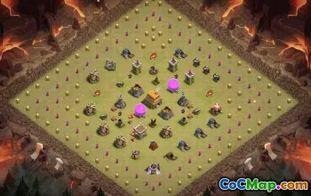 CoC Town Hall 6 Base Layouts & Links | Home Village Maps #30297