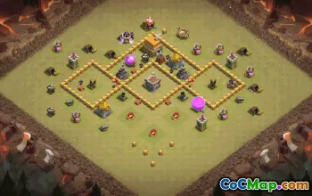 CoC Town Hall 6 Base Layouts & Links | War, Trophy, Home Village #32651