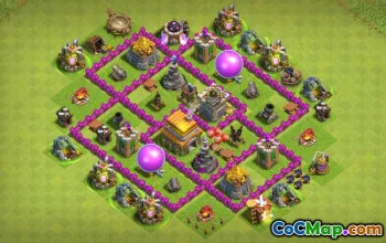 CoC Town Hall 6 Base Layouts & Maps | Farming, War, Trophy #27723