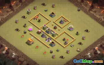 CoC Town Hall 6 Base Layouts & Maps | War, Trophy & Home Village #32469