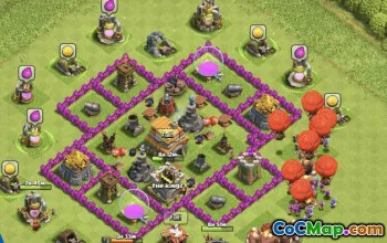 CoC Town Hall 6 Base Layouts & Maps | War, Trophy, Home Village #33558
