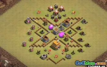 COC radnice 6 Základní rozložení: válka, hybridní a trofejní mapy #14487