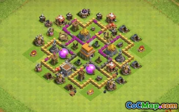 CoC Town Hall 6 Base Layouts - War Maps & Home Village #13673