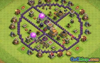COC टाउन हॉल 7 बेस लेआउट: खेती, ट्रॉफी और हाइब्रिड मैप्स #13389