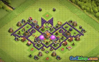 COC市政厅7基础布局：有趣，奖杯和农业地图＃16241
