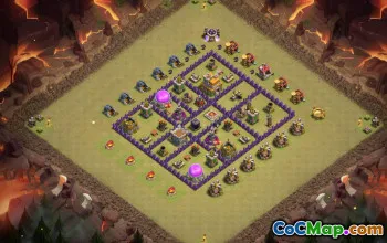 COC TOWN HALL 7 تخطيطات قاعدة: المنزل ، الكأس وحرب القواعد #15598