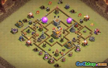 COC TOWN HALL 7 تخطيطات قاعدة: المنزل ، الكأس وخرائط الحرب #15096